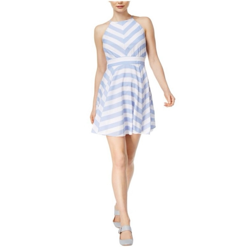 Maison Jules Kimberly Striped Fit & Flare Dress S